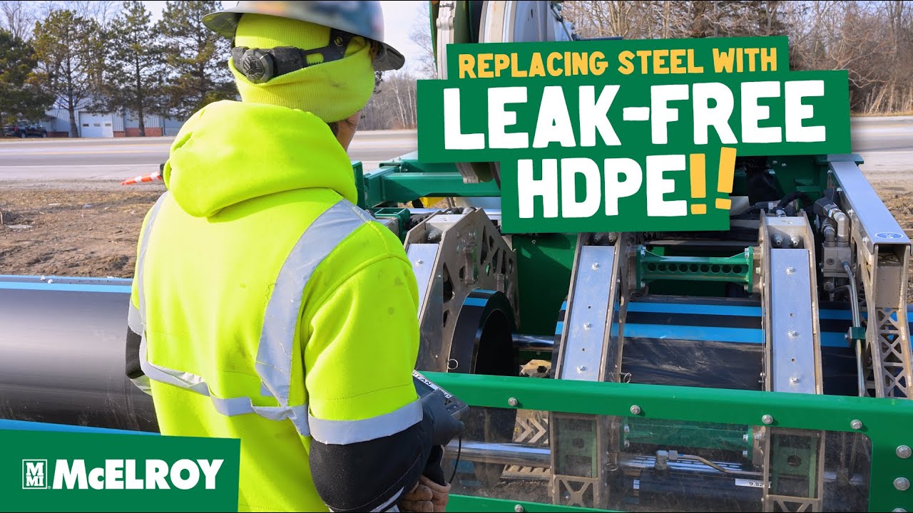 Monroe, Michigan replaces a leaking steel water line with brand new HDPE!