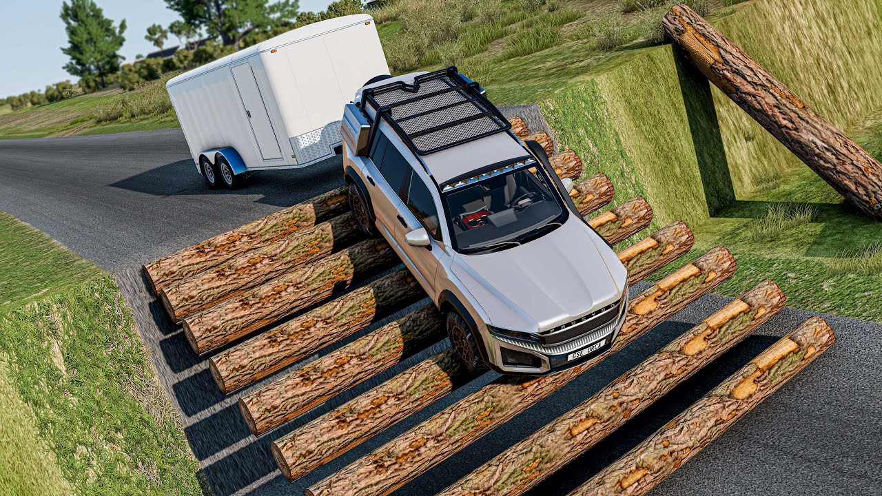Cars vs Unfinished Road BeamNG Drive Challenge Ends in Total Destruction!