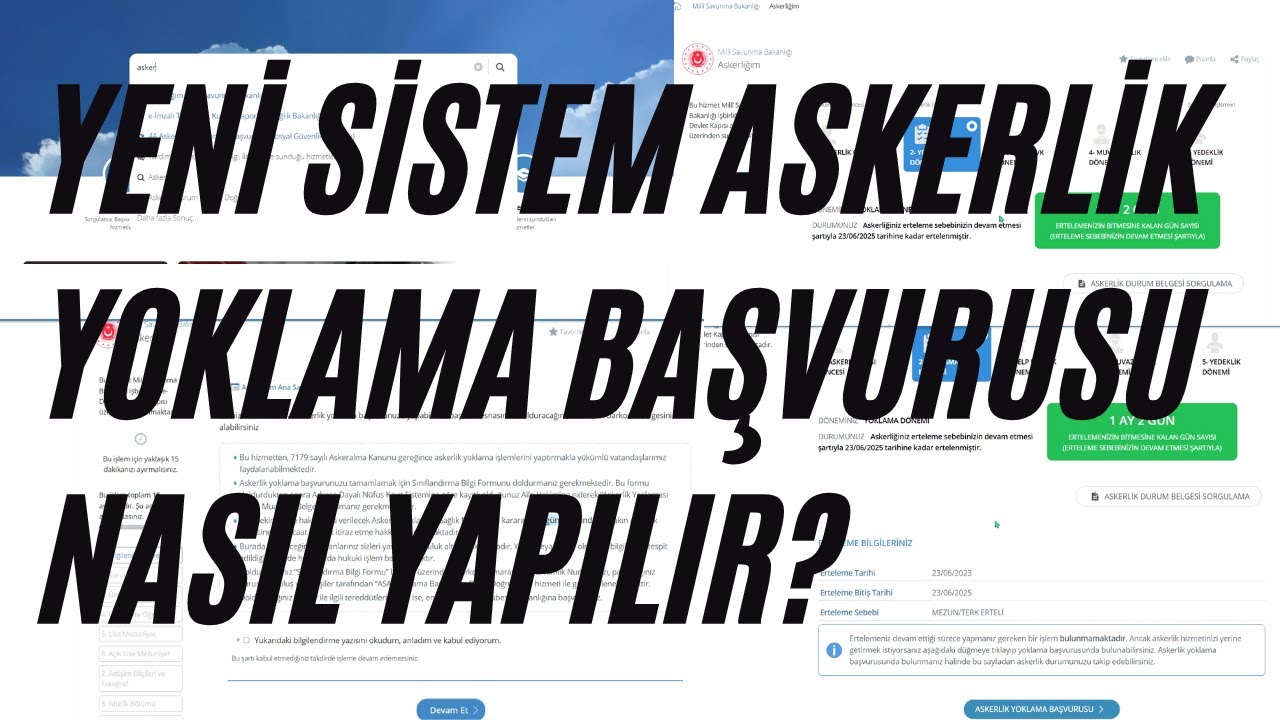 Askerlik Yoklama Başvurusu Nasıl Yapılır - Adım Adım Basit Uygulamalı Anlatım Güncel 2025