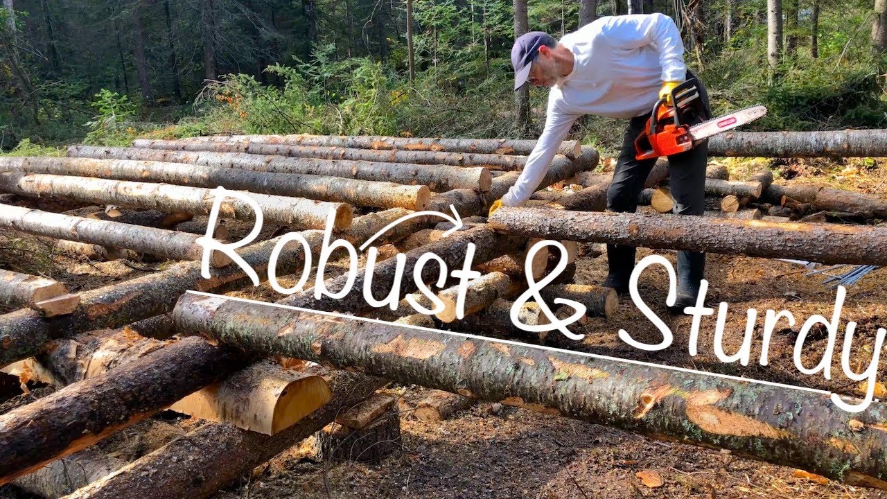 My First Off Grid Cabin Build in the Woods - Foundation: Part 3 #offgrid