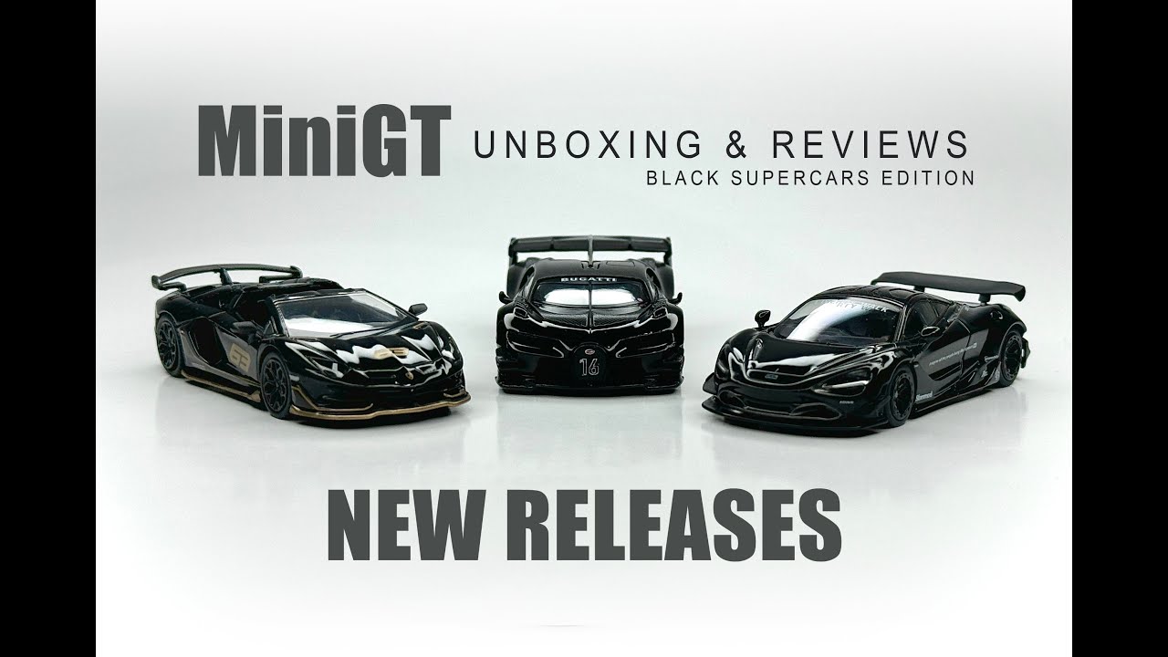 1/64 MiniGT - New Releases - Black Supercars unboxing and review - #777,  #795 ,  #803