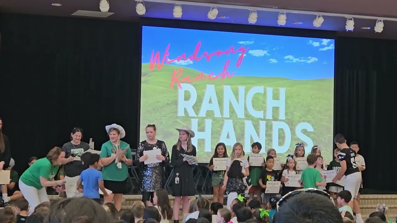 Windsong ranch hands award 2025 1st grade