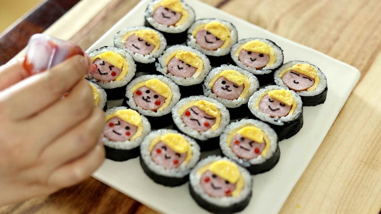 어린이 도시락 김밥ㅣ나들이 김밥ㅣ소세지가 들어간 소녀김밥 만들기