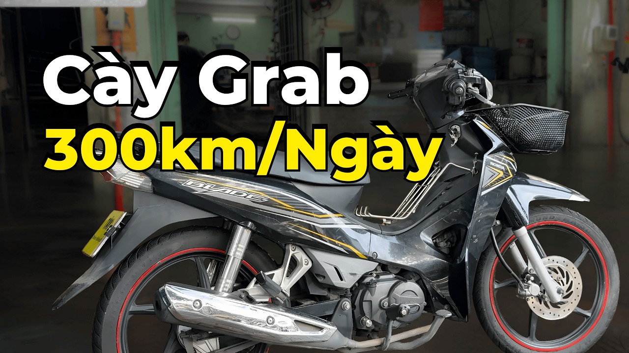 Honda Blade 110 Cày Grab 300km/Ngày, BLADE 110 LÀM MÁY