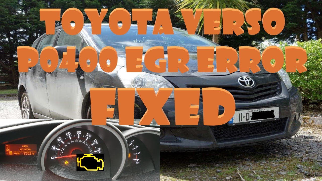 Устранение ошибки P0400 на Toyota Verso