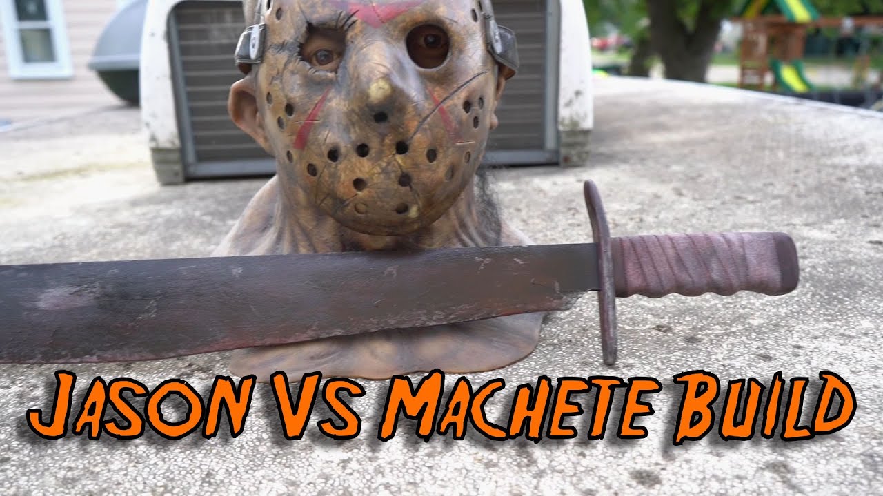 Morningside Sanitarium Jason Vs Freddy haunt friendly machete replica prop build Voorhees