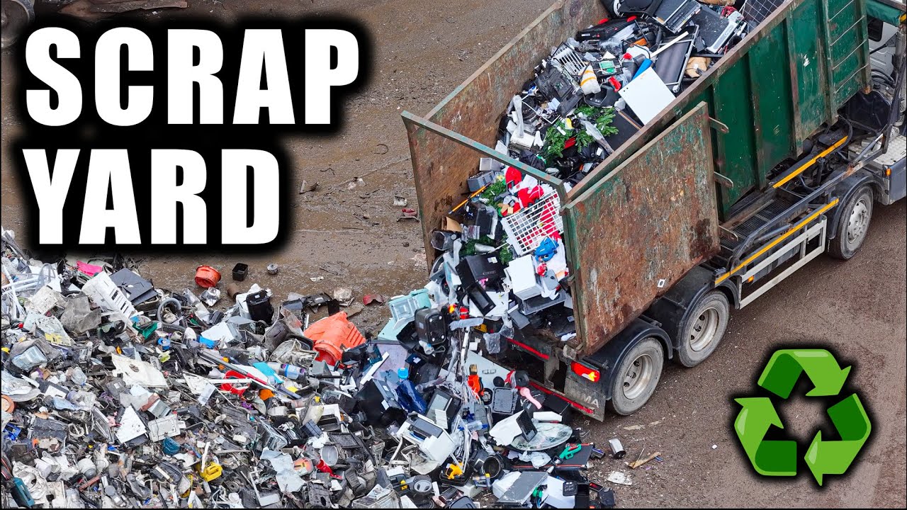 Mountains of Scrap! 3 Giant Material Handlers Feed the Shredder / Fragmentiser | Liverpool Scrapyard