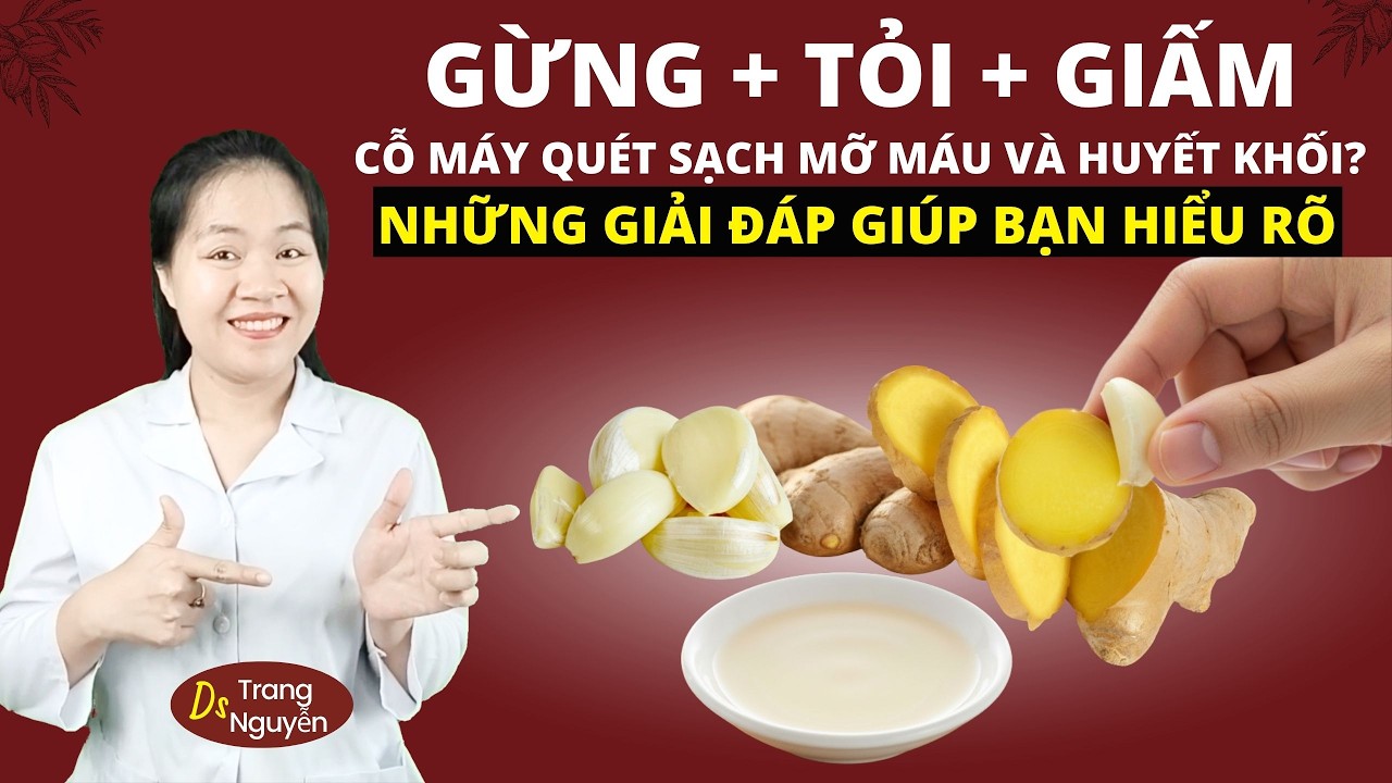 Gừng + Tỏi + Giấm: 