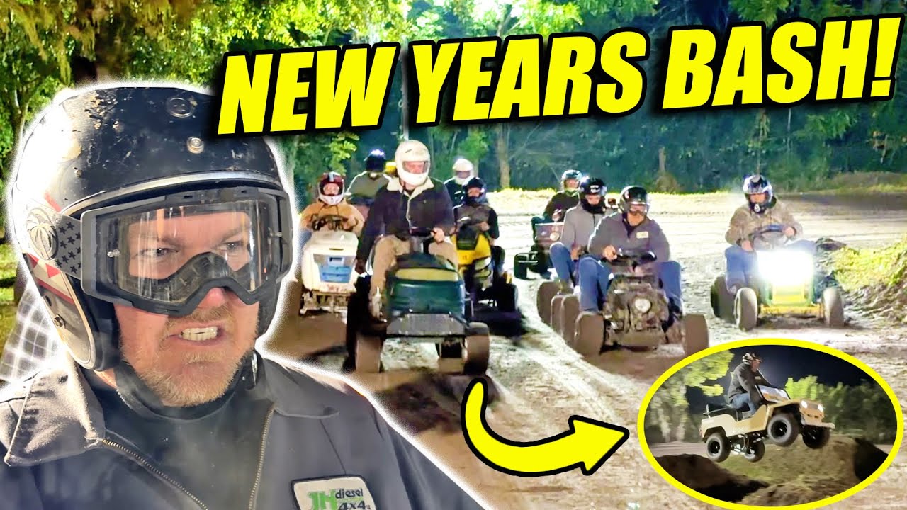 Racing Mowers, Jumping Jeeps And A Happy New Year!!! The Annual JH Diesel New years Party!