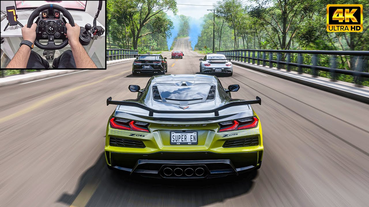 Chevrolet Corvette Z06 VS Supercars - Forza Horizon 5 | Logitech G923 Steering Wheel