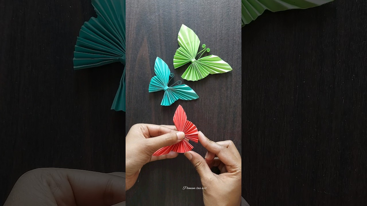 Paper butterfly making #shorts