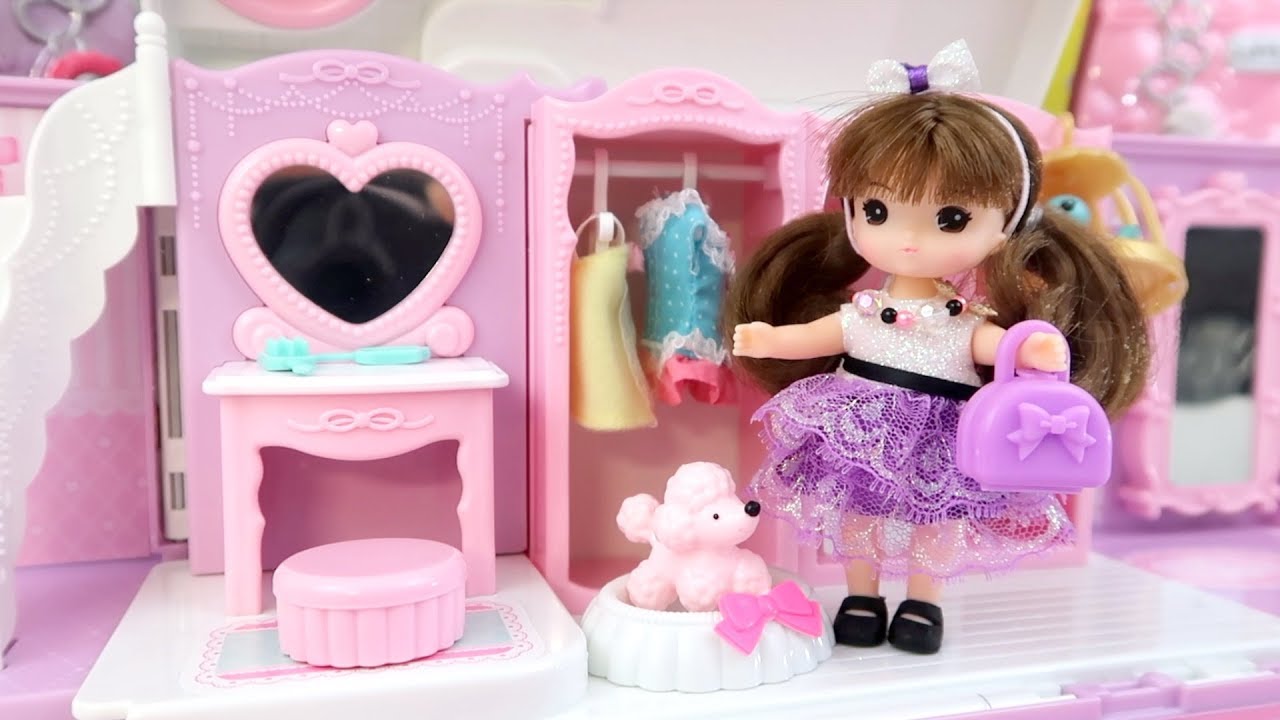 Doll House | HANDBAG BECOMES Lovely HOUSE | Baby Doll Mimi Morning Routine Pretend Play for Children