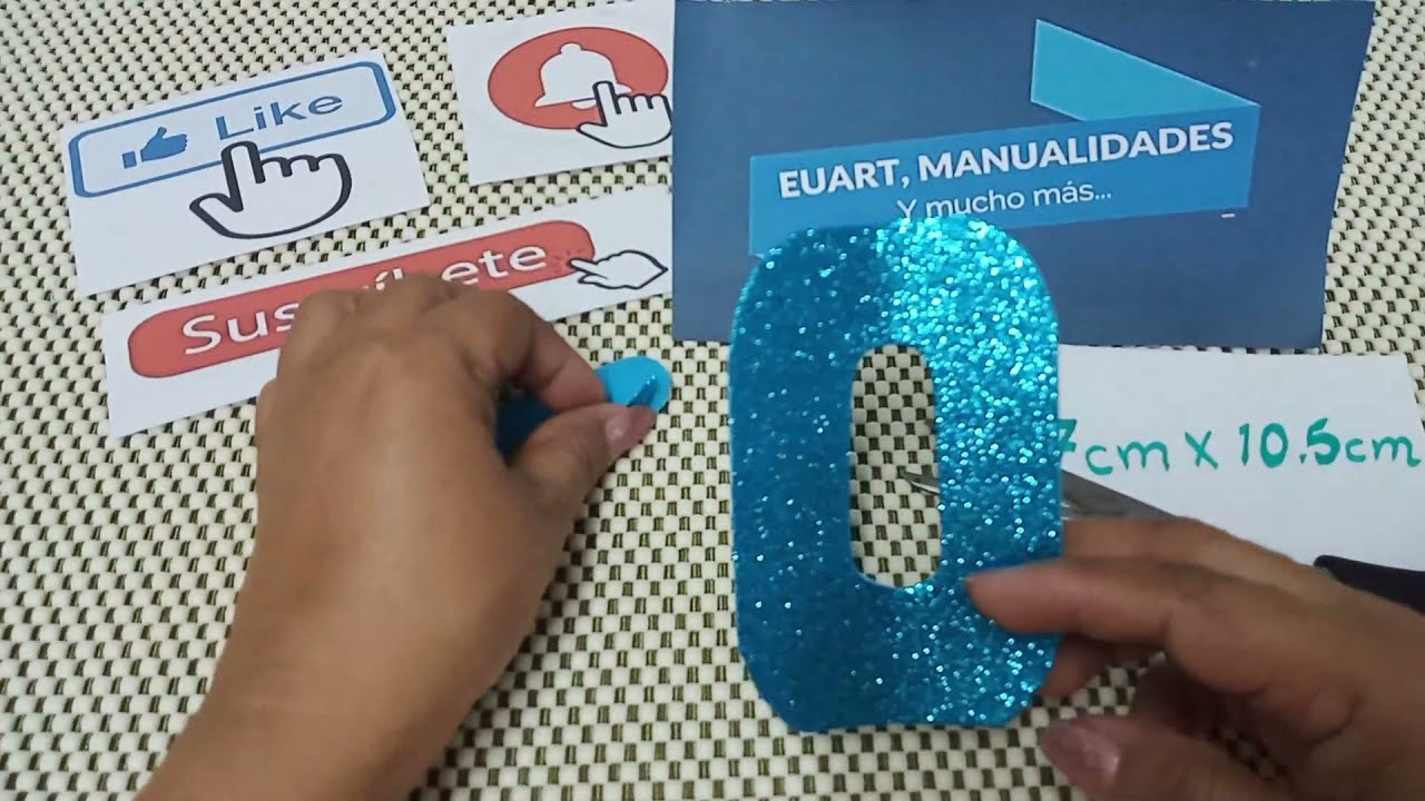 Letra O en foami sin molde