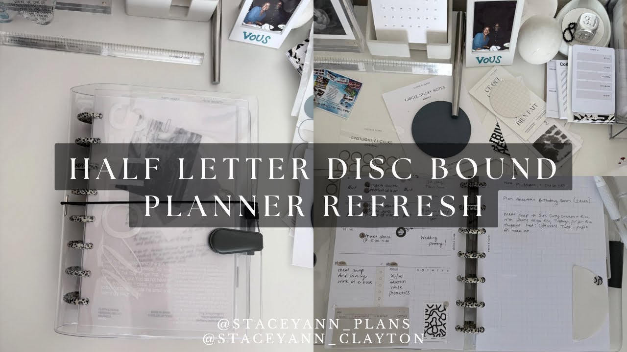 Half Letter Disc Bound planner Refresh
