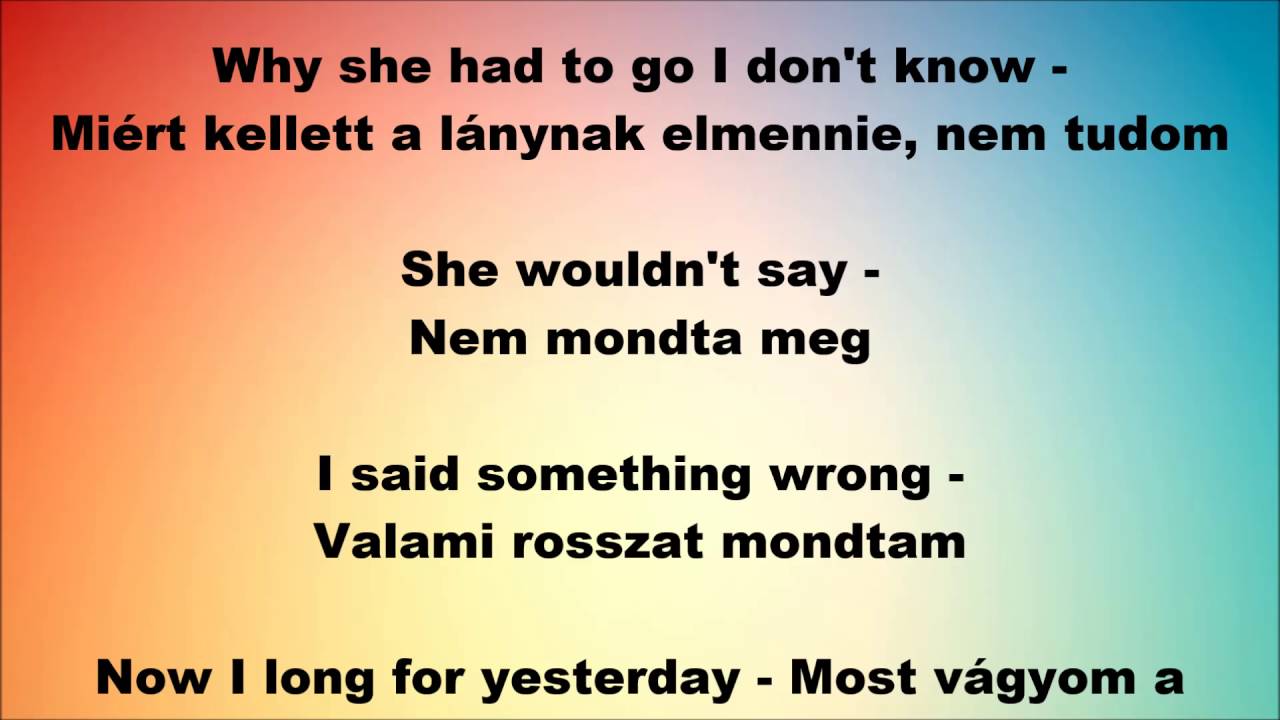 Paul McCartney - Yesterday (angol-magyar felirat)