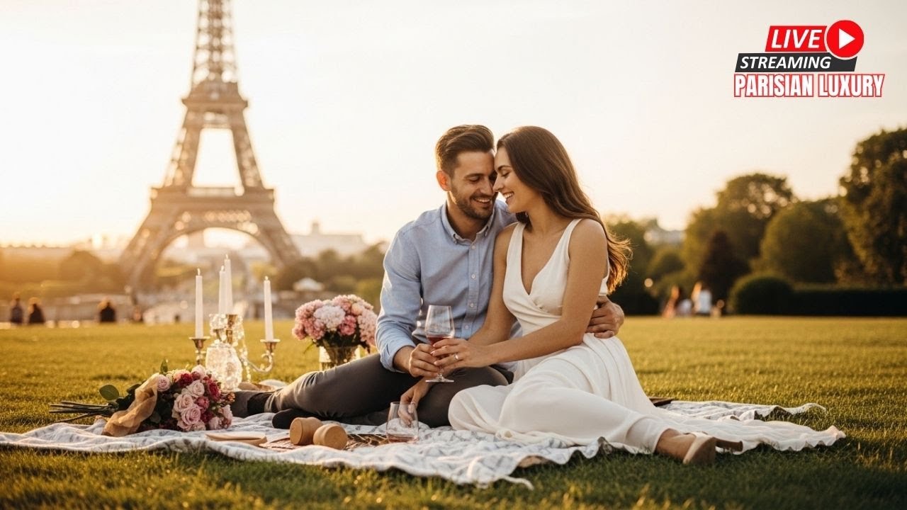 French Love Song – Amour doux au cœur de Paris au coucher du soleil