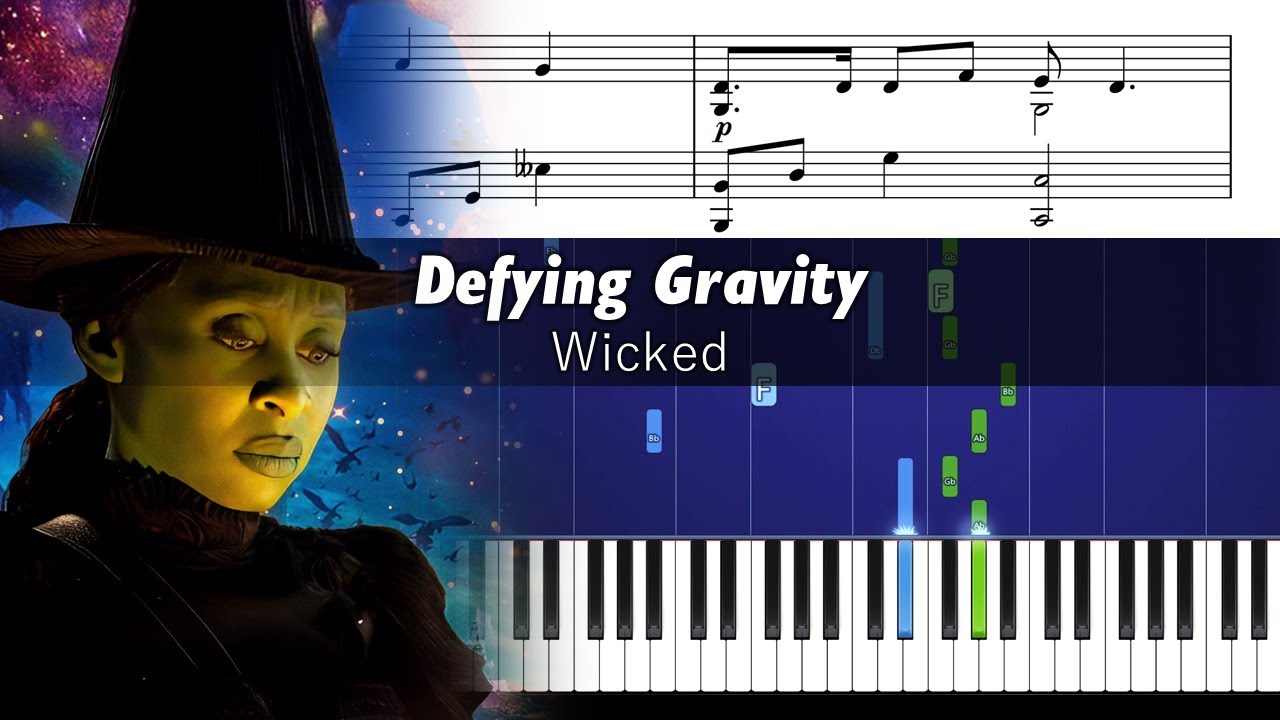 Wicked - Defying Gravity - Advanced Piano Tutorial with Sheet Music