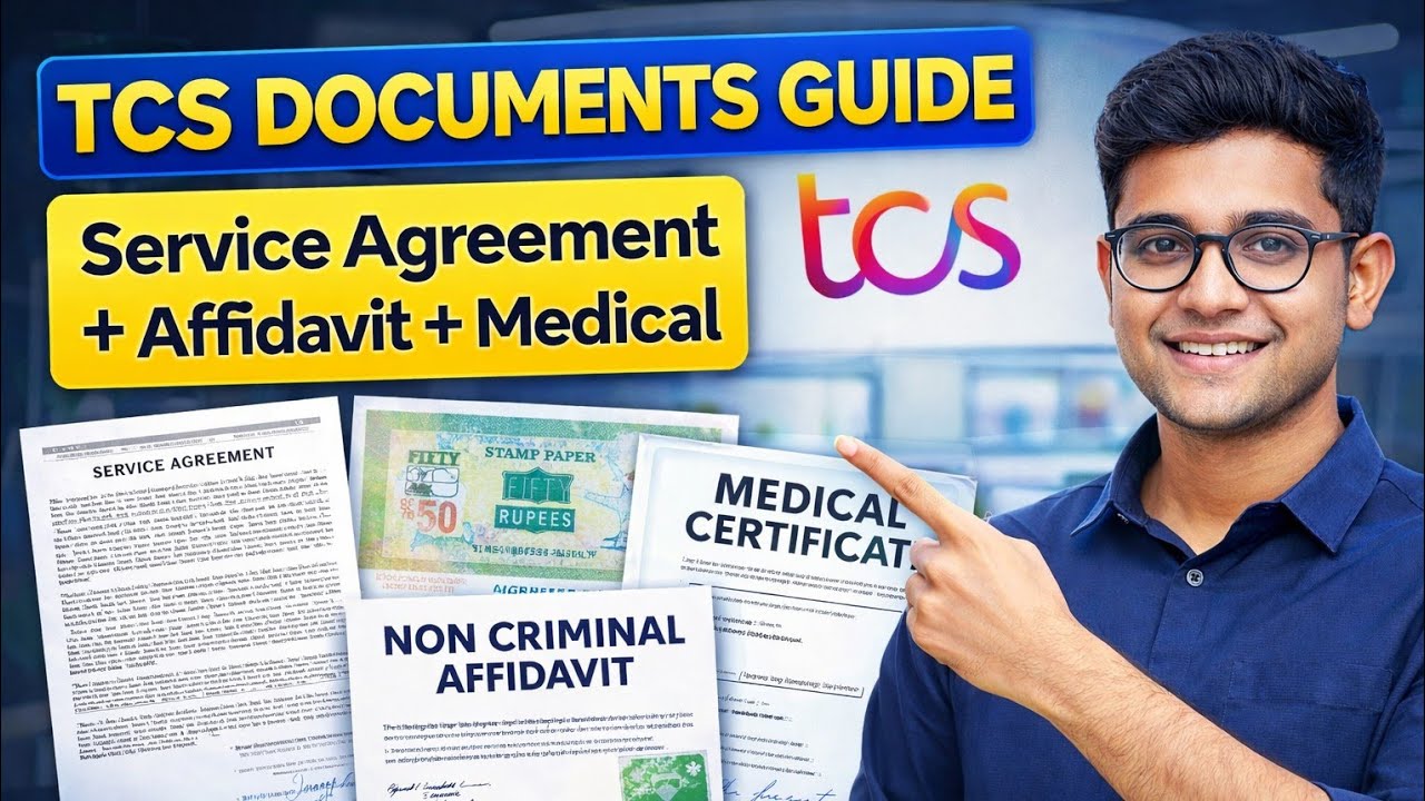 How to Prepare TCS Joining Documents? 📄 | Service Agreement, Affidavit, Medical Certificate #tcs