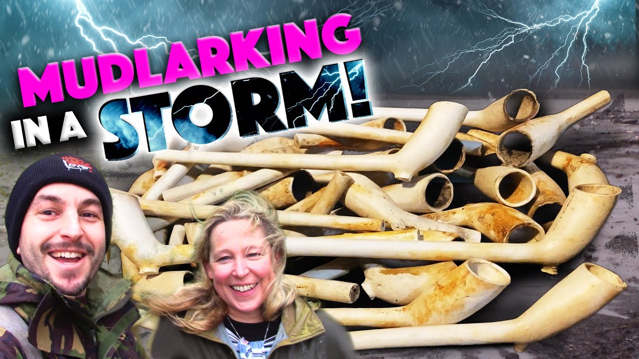 Mudlarking in a STORM. PIPES EVERYWHERE!