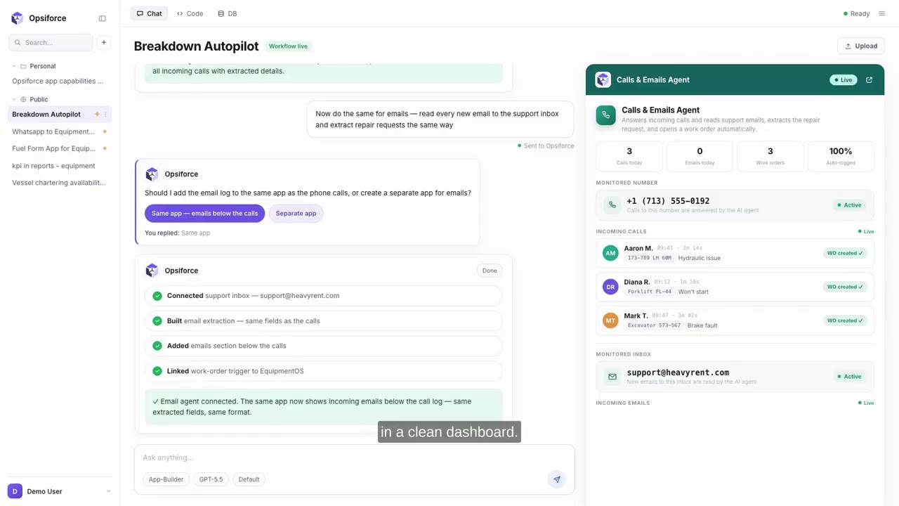 Opsiforce: Build Apps, Agents & Workflows by Just Describing Them