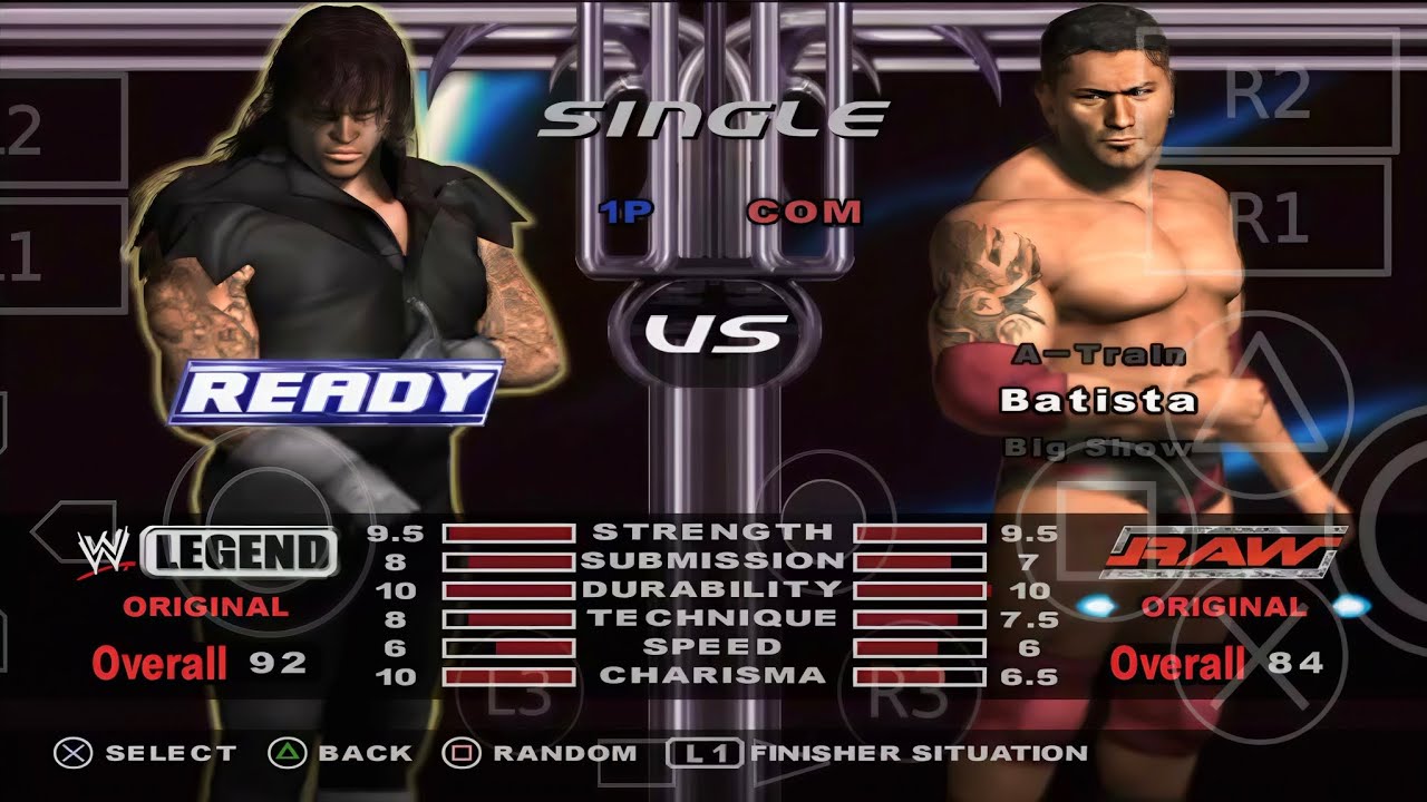 The Undertaker vs Batista / SVR 05 / aethersx2 mobile gameplay 