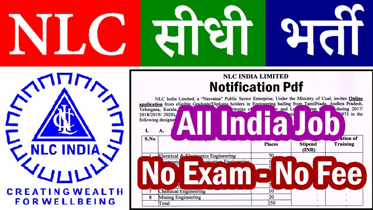 NLC Vacancy 2020 || NLC Recruitment 2020 Notification Pdf & Apply Online