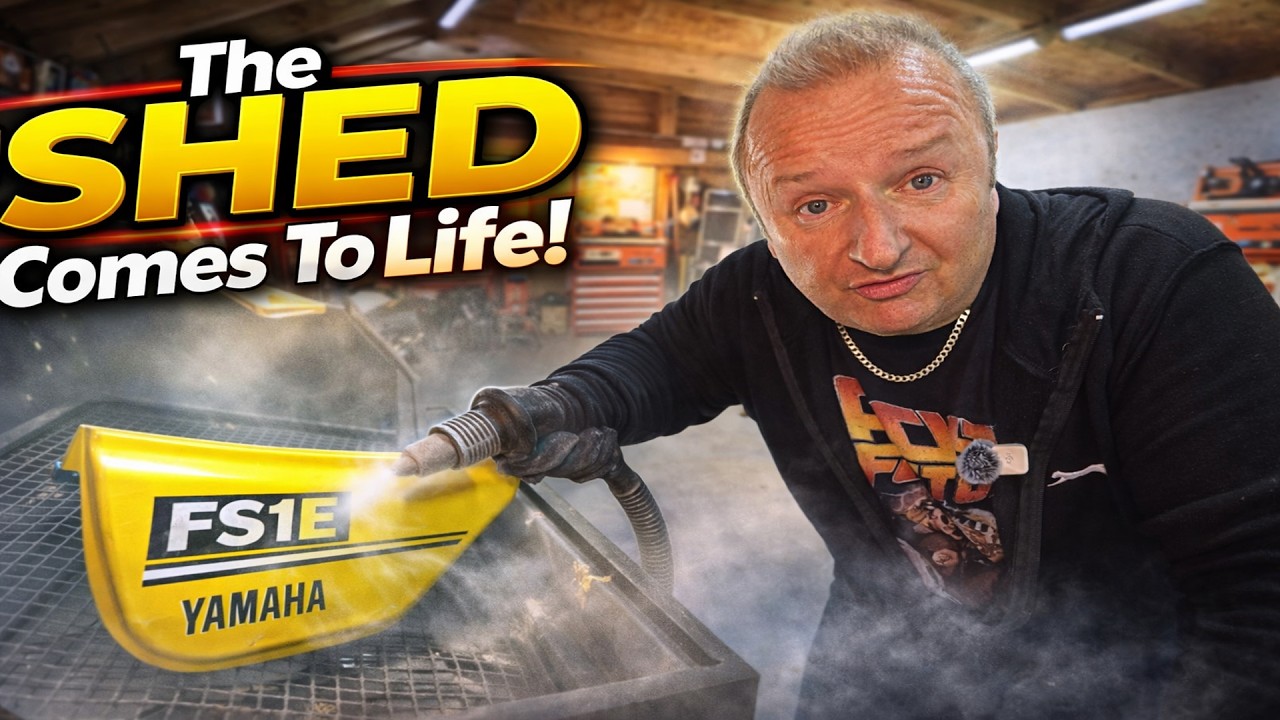 Sandblasting & Powdercoating Motorcycle Parts | FS1E Restoration with ElectrostaticMagic Equipment