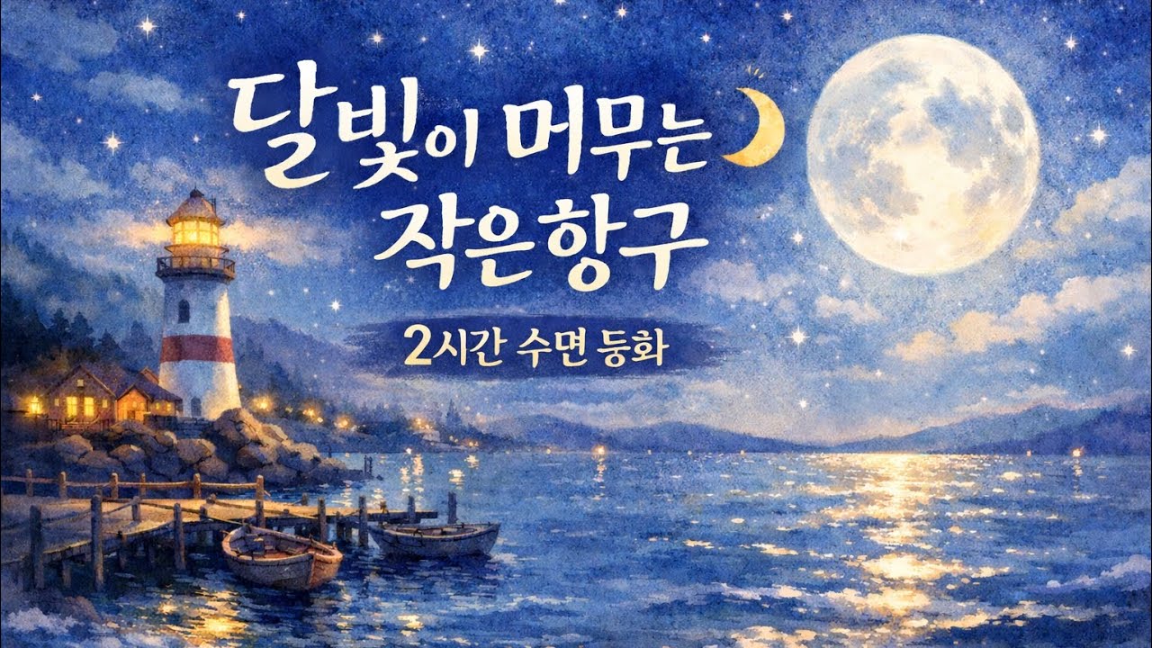 2시간 수면 동화 | 달빛이 머무는 작은 항구 🌙