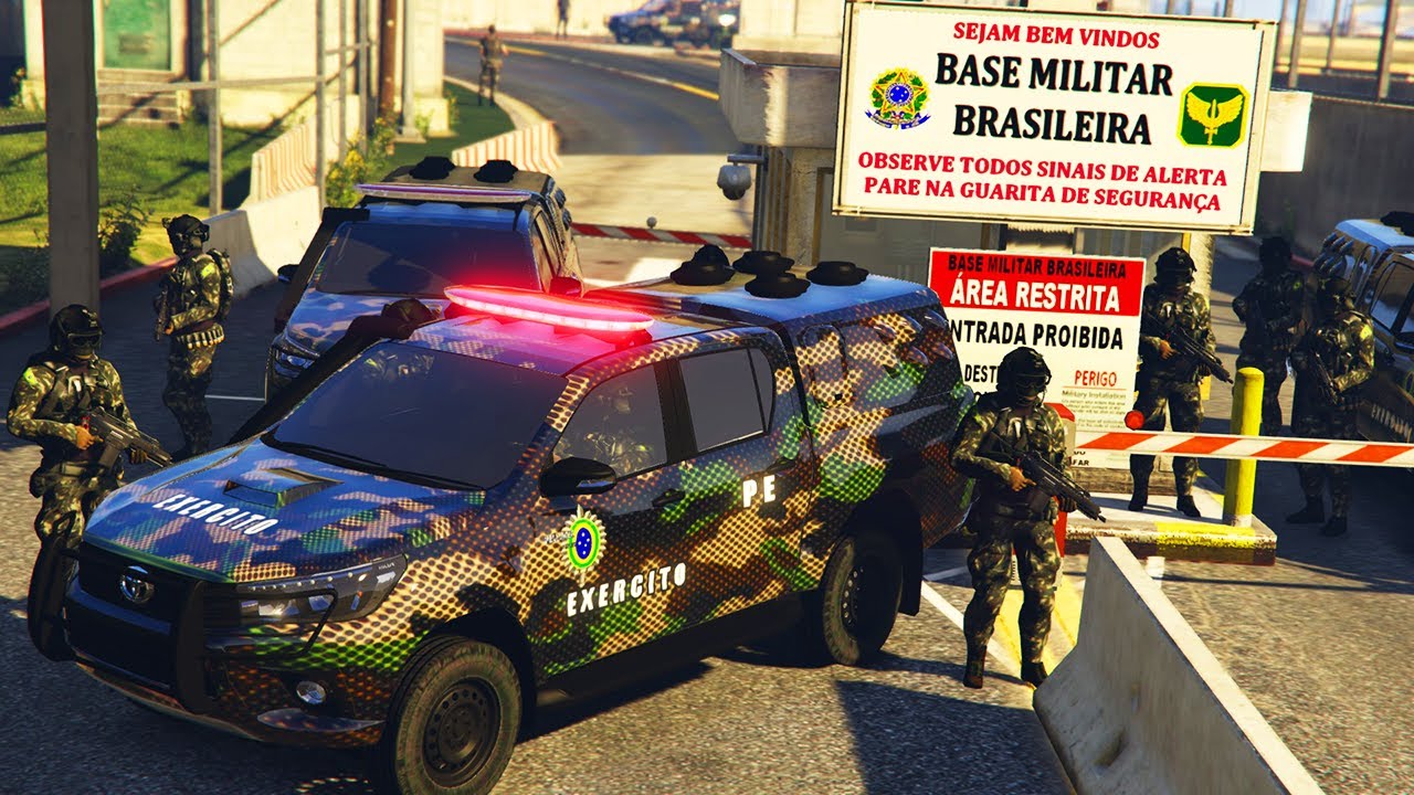 INVASÃO NA BASE MILITAR DA FORÇA AÉREA BRASILEIRA | GTA 5 VIDA POLICIAL