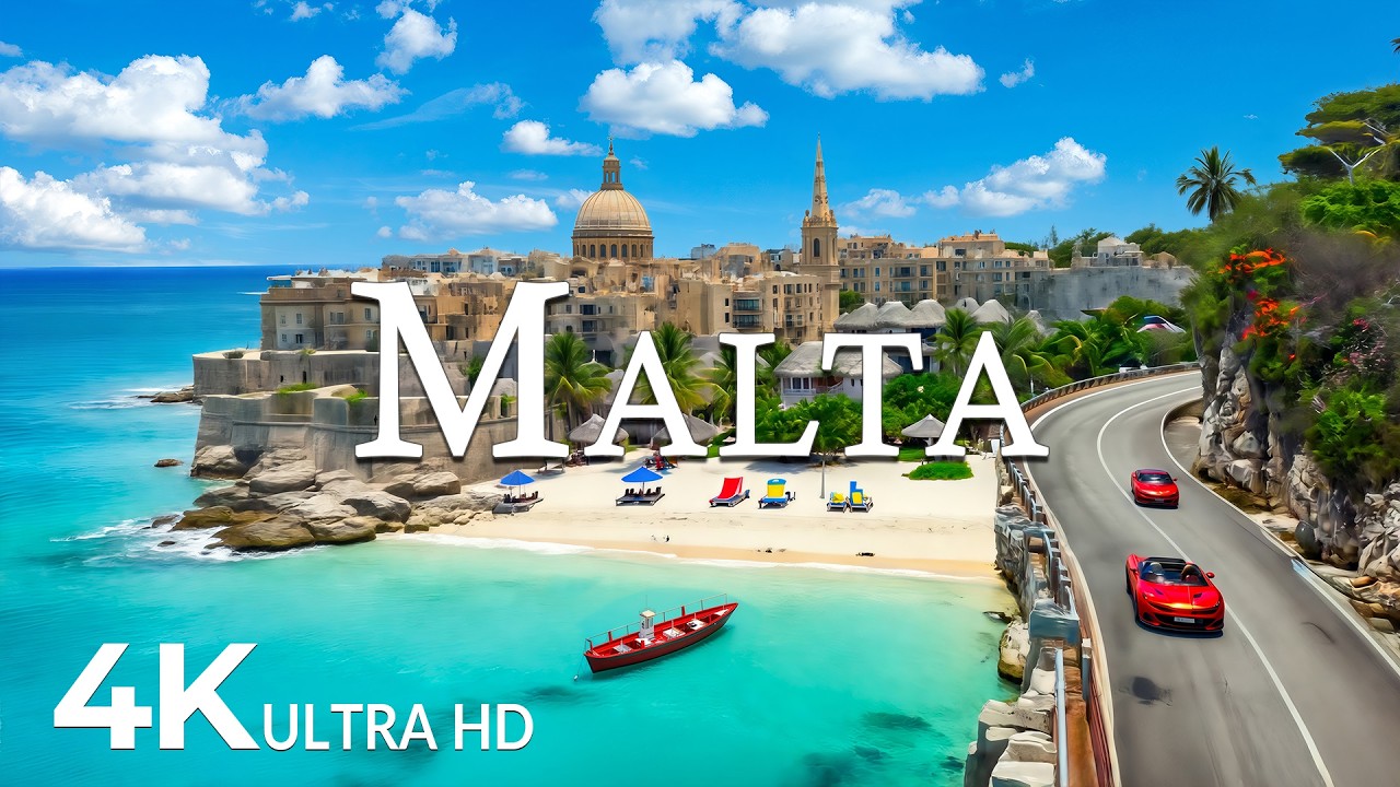 FLYING OVER MALTA (4K UHD) – Soothing Music Along With Beautiful Nature Video - 4K Video UHD #3