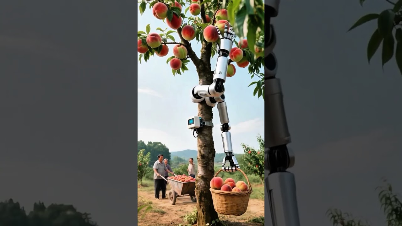 Look what an amazing machine has been made to break fruit 🍑