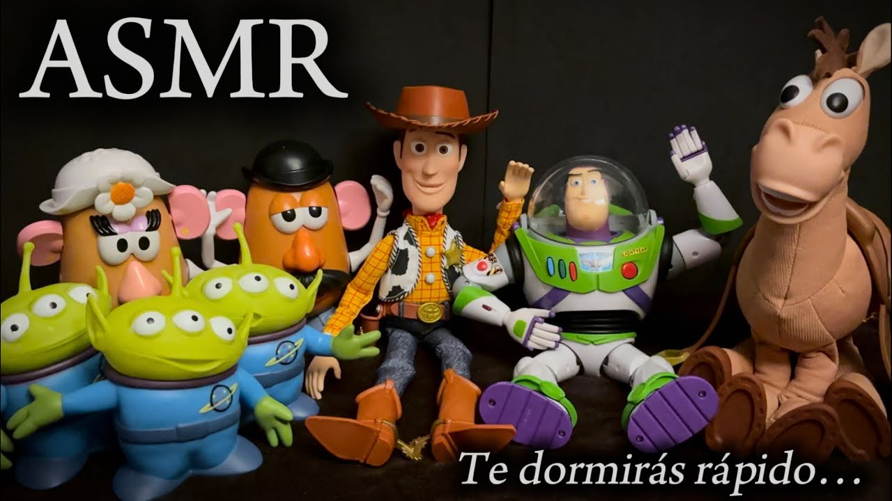 ASMR limpiando juguetes de Toy Story, sonidos muy relajantes