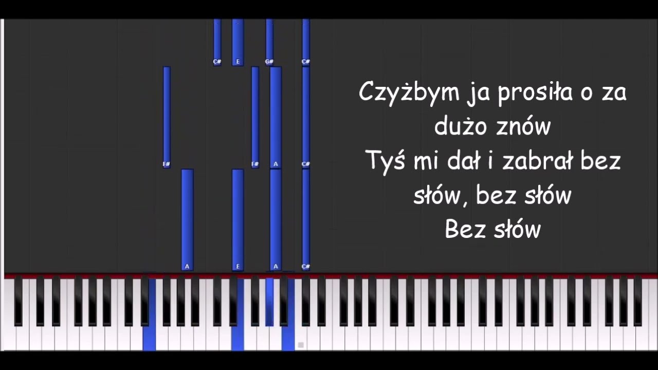sanah - bez słów (PROSTY AKOMPANIAMENT Z TEKSTEM) | Piano Tutorial