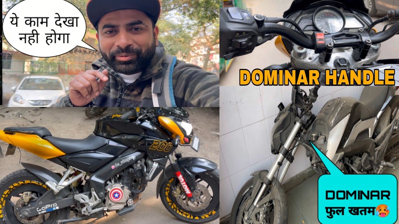 DOMINAR 400 HANDLE INSTALLING IN NS200 🥵 | first video on YOUTUBE 🔥 | Ns200 Handle modification 😘