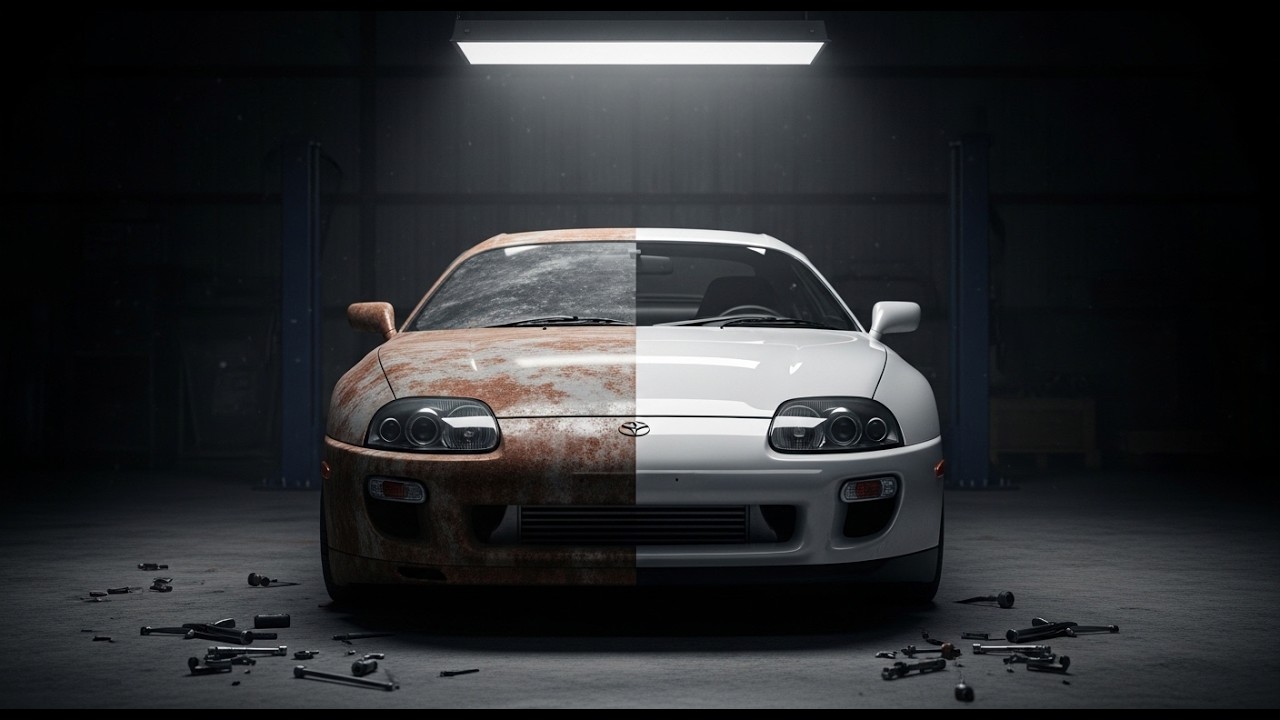 ASMR Car Restoration Full Rebuild of 1994 Toyota Supra MK4 from Abandoned Condition to Looking New