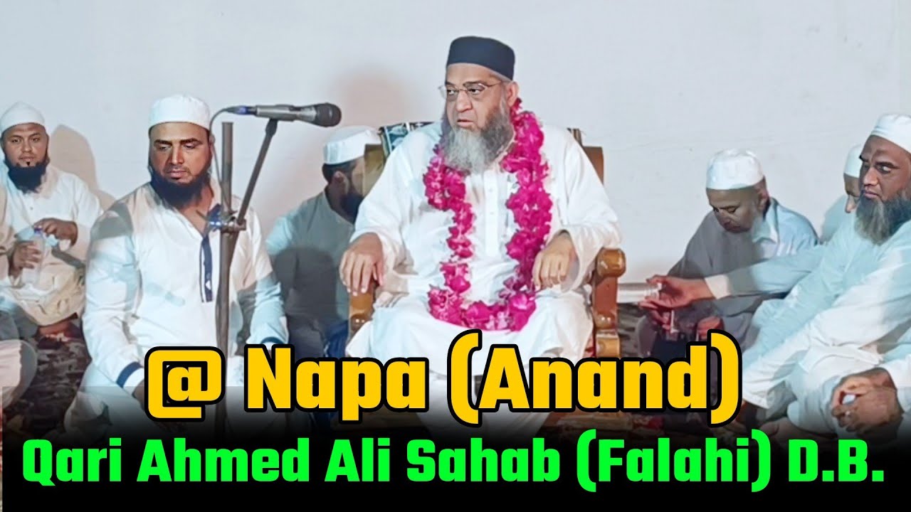 Qari Ahmed Ali Sahab Falahi | New Video | Full Bayan | @ Napa Anand | Qari Ahmed Ali Sahab bayan