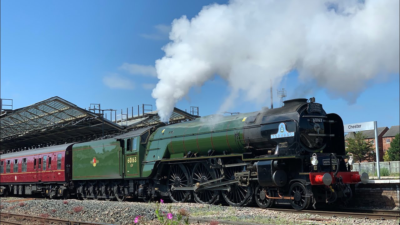 Peppercorn Class A1 60163 “Tornado” Departs Chester With Major Wheel-slip! (15/07/21)