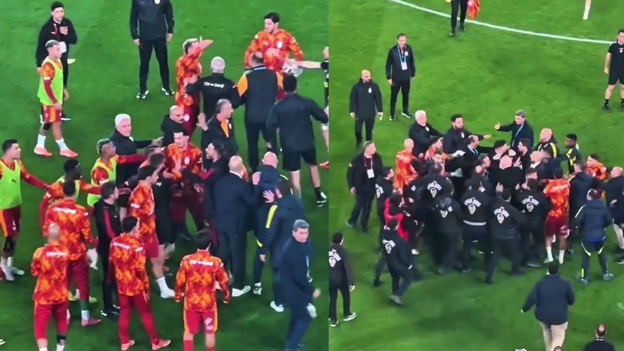 Fenerbah&ccedil;e vs Galatasaray Heated Clash  During Extra Time