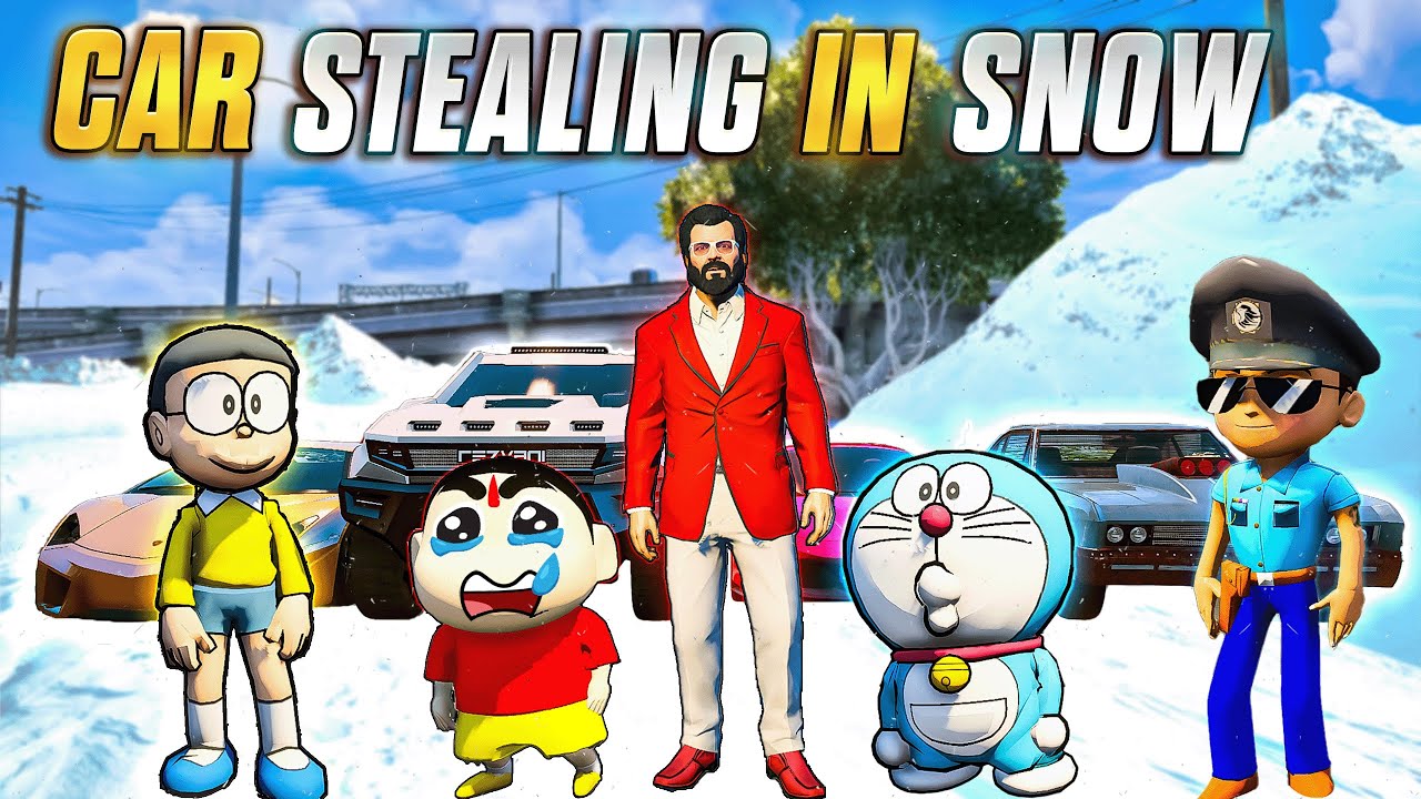 Stealing Cars Challenge in Snow ❄❄ In GTA5 🤩 Full Fun
