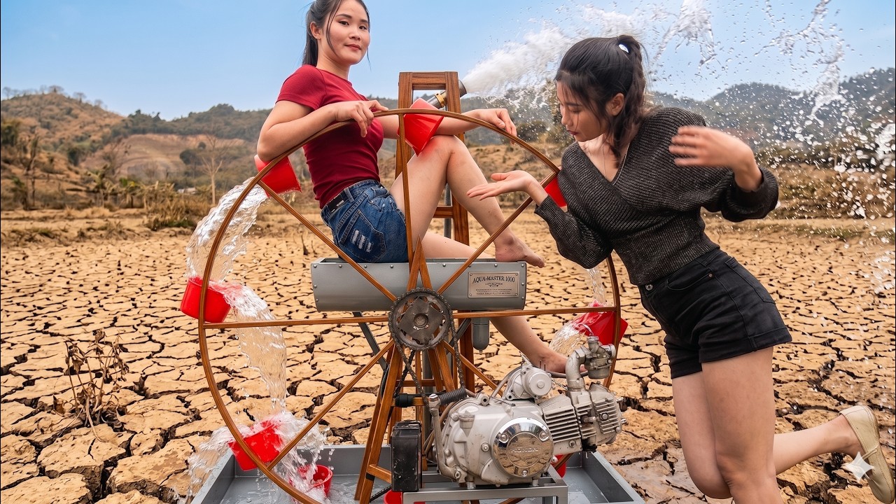 No One Thought Two Girls Could Create Such a Strange Water Pump! #restoration #repairing