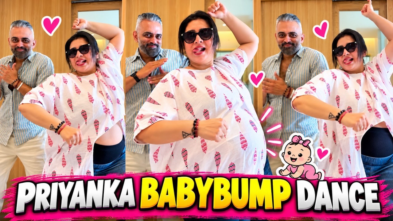 VJ Priyanka Baby Bump Dance With Husband DJ Vasi Sachi 🥰 Vijay TV Priyanka Pregnancy Dance