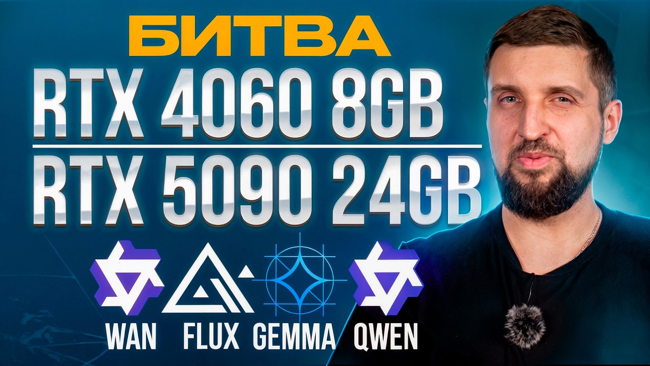 От RTX 4060 8GB к RTX 5090 24GB. Насколько велика разница в LLM между мидом и топом?