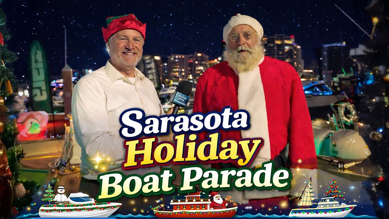 Up Close at Sarasota’s Holiday Boat Parade | Marina Jack Judges’ Stand + Santa Interview