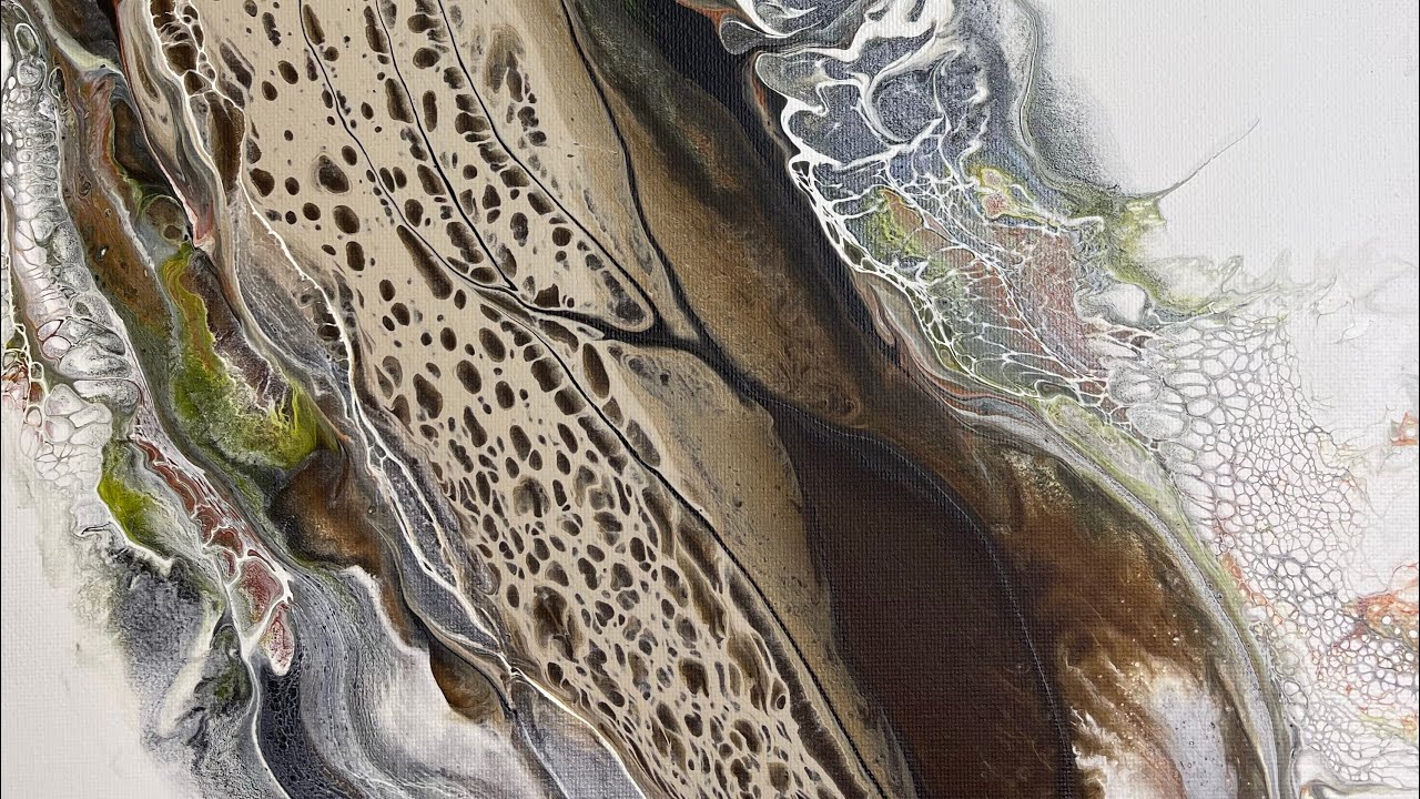 Fluid Art Neutral Colors Abstract Painting #neutralcolorspainting