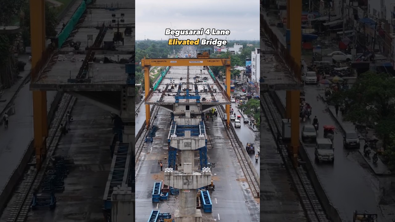 Begusarai 4 Lane Elevated Bridge | बेगूसराय 4 Lane एलिवेटेड कॉरिडोर 🚧 #shorts #begusarai