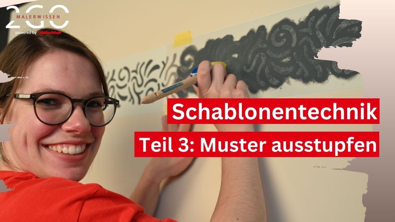 Muster ausstupfen I Schablonentechik: Teil 3 I Malerwissen2go