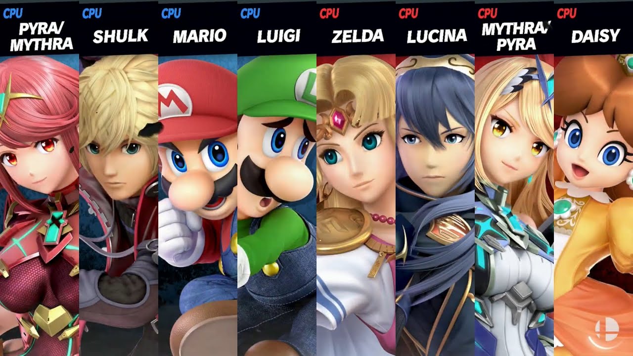Super Smash Bros. Ultimate - Xenoblade and Mario Bros. vs Females