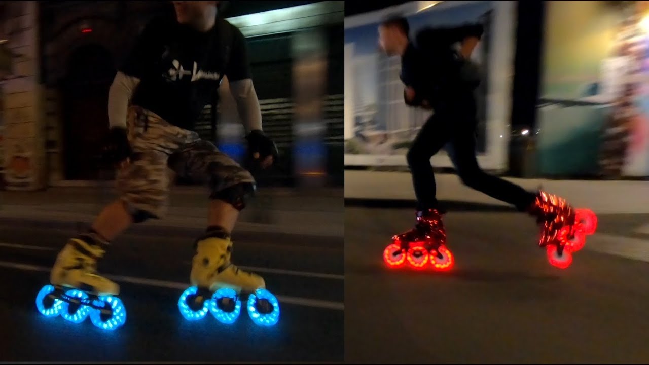 Luminous 3x110mm Blue(glow)/Red -City Skating Belgrade/Gradska voznja rolera(Svetleci tockici)