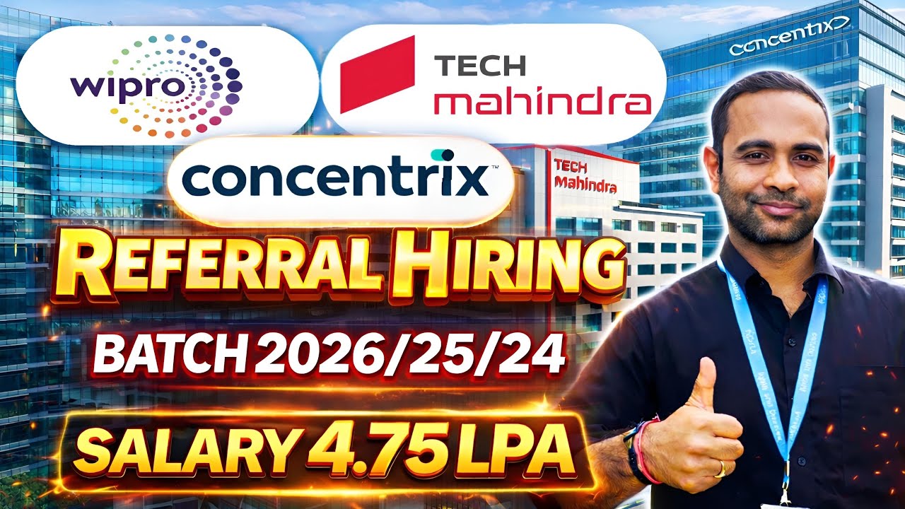 Wipro Referral Hiring 2026 | Techmahindra & Concentrix Hiring 2024 & 2025