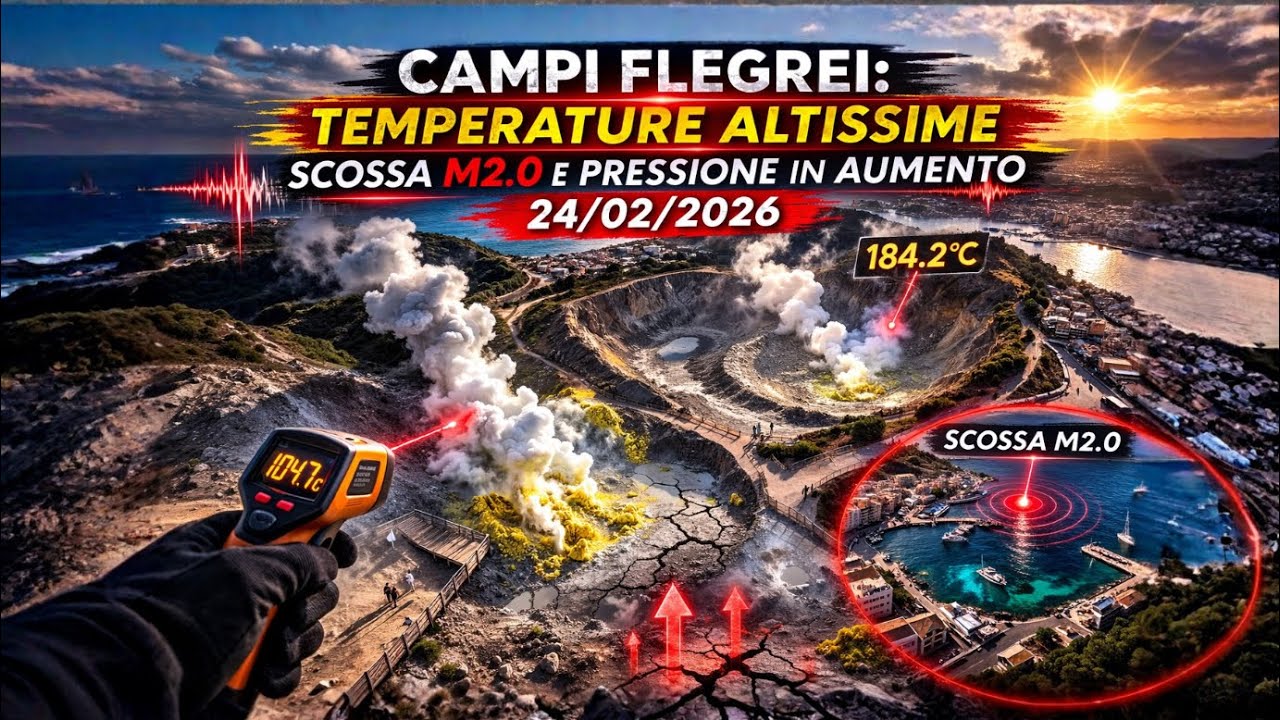 🔥 Campi Flegrei: Temperature Altissime, Scossa Magnitudo 2.0 e Pressione in Aumento | 24/02/2026